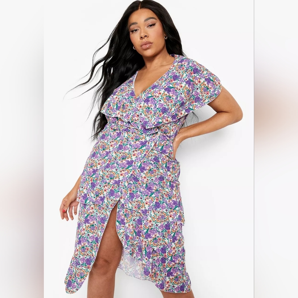 Ditsy Floral Plus Size Dress